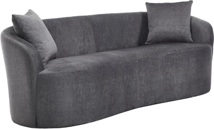 Invicta Interior Tweepersoonsbank ELEMENTAL 180cm fluweel grafiet grijs 48881