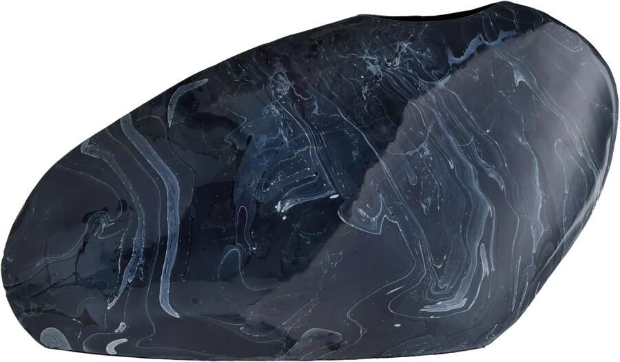 Invicta Interior Decoratieve vaas STONE 40cm zwart gemarmerd handgemaakt retro design 43187 - Foto 2