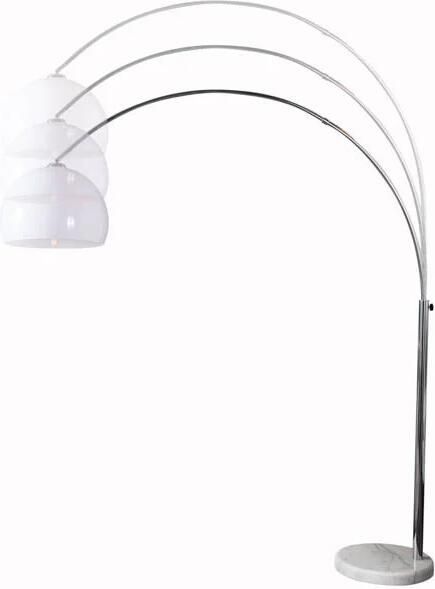Invicta Interior Uitschuifbare booglamp LOUNGE DEAL 175-205cm vloerlamp met witte marmeren voet 19694 - Foto 2
