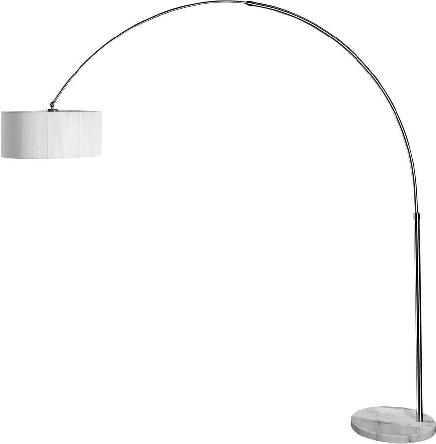 Invicta Interior Design booglamp EXTENSO 230cm witte vloerlamp met wit marmeren voet 20140 - Foto 2
