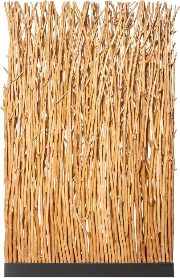 Invicta Interior Handgemaakte vloerlamp NATURAL PARAVENT 180cm longan houten scheidingswand 40505 - Foto 2