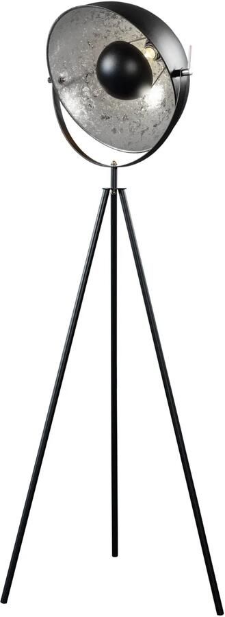 Invicta Interior industrieele vloerlamp STUDIO 150cm zwart zilver bladlook kantelbare kap 36619 - Foto 2