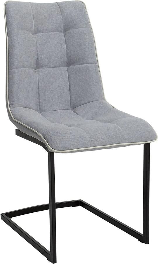 Invicta Interior Vrijdragende stoel MIAMI plat geweven stof vintage lichtgrijs 38500 - Foto 3