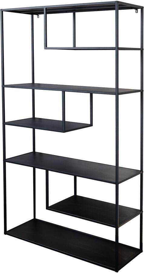 Invicta Interior Moderne boekenkast DURA STEEL 180 cm zwarte metalen staande plank industrieel ontwerp 43327 - Foto 2