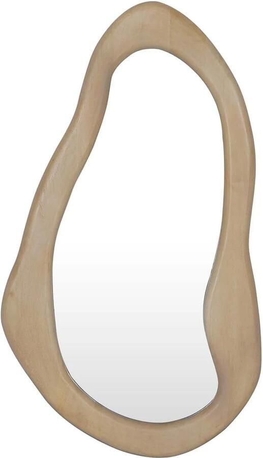 Invicta Interior Wandspiegel ORGANIC 130cm universeel ophanging horizontaal of verticaal mangohout crèmekleurig