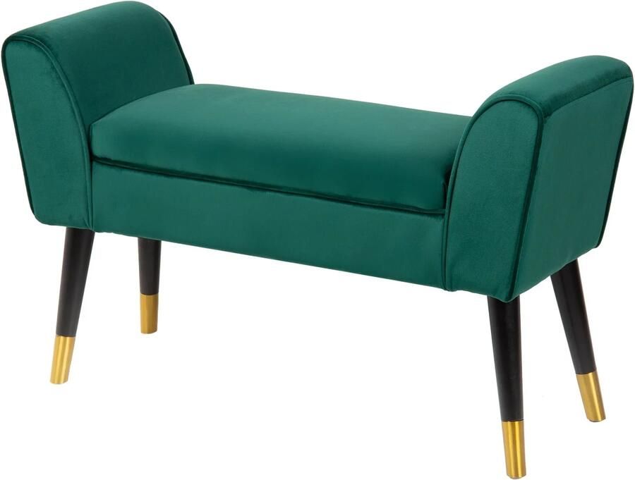 Invicta Interior Elegante bank SCARLETT 90cm smaragdgroen fluweel met armleuningen 40406 - Foto 2