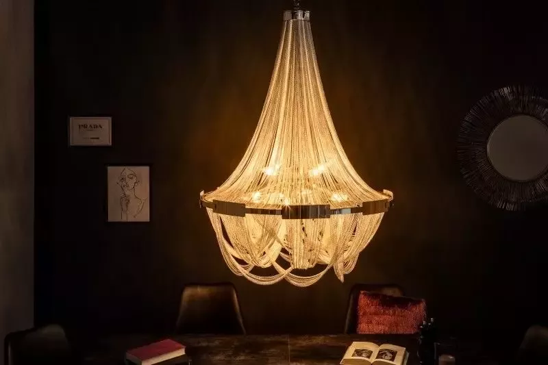 Invicta Interior Extravagante kroonluchter ROYAL XL 70cm zilveren hanglamp 39096