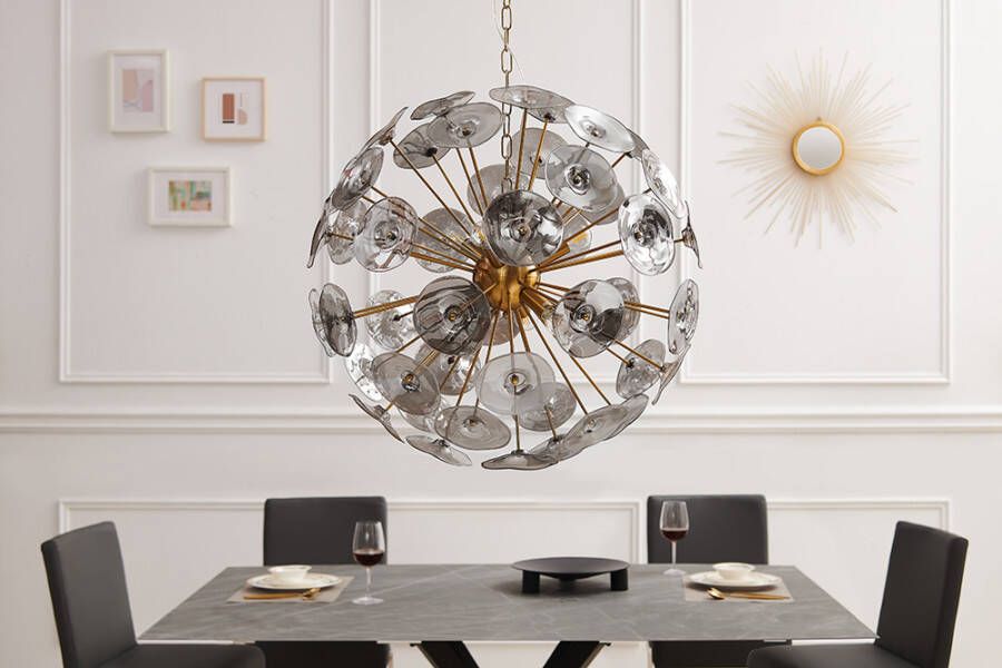 Invicta Interior Modern design hanglamp INFINITY HOME 65cm glas goud hanglamp 43773 - Foto 1