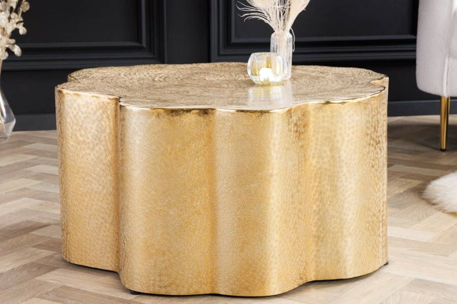 Invicta Interior Design salontafel ORGANIC ORIENT 75cm goud handgemaakt 42740 - Foto 1