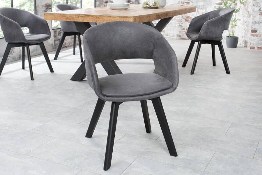 Invicta Interior Design stoel NORDIC STAR antiek grijze houten poten 43423