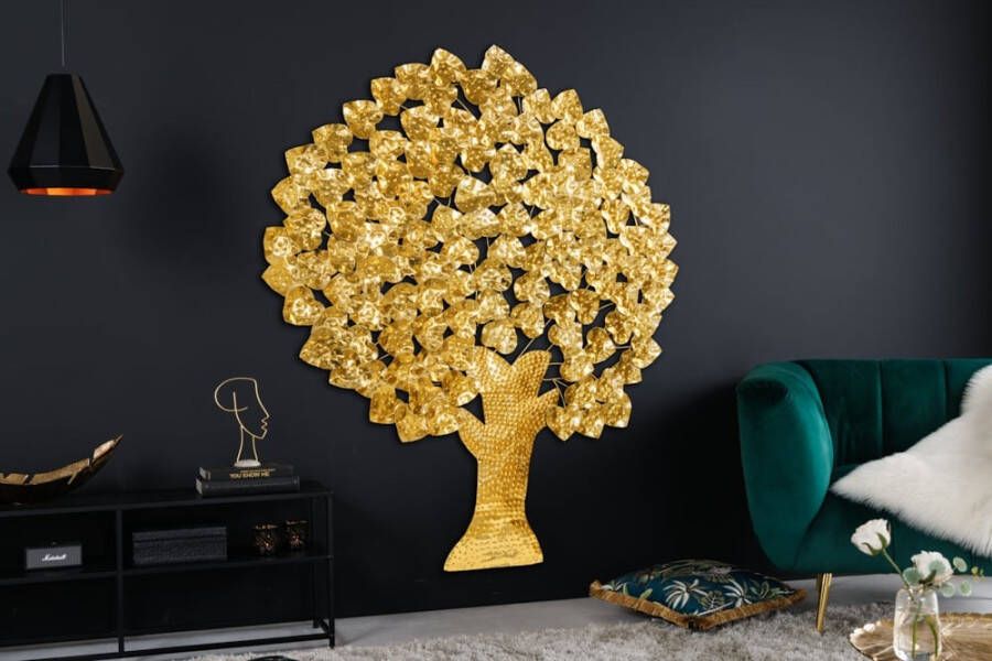 Invicta Interior Design Wanddeko TREE OF LIFE XXL 170cm goud Metall handgemaakte Ginkgo 42782 - Foto 1