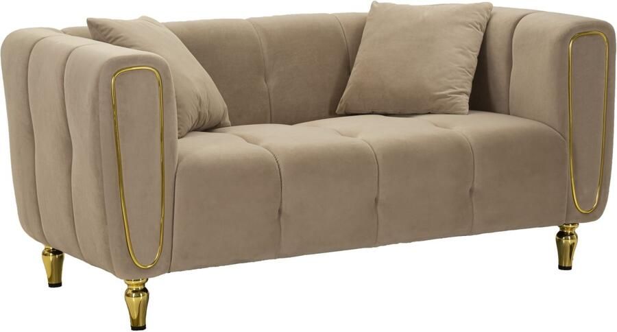 Mauro Ferretti BANK ALMA GRIJS MET KUSSENS CM 155X81X71