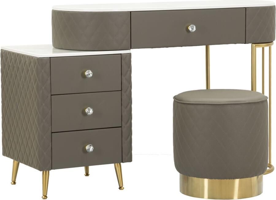 Mauro Ferretti BED BUREAU SHARON GRIJS MET KRUK CM 120X40X75 (AFMETING KRUK Ø36X39)