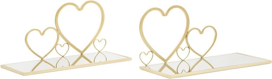 Mauro Ferretti BEDKAST SIDE HARTJES SET 2 STUKS CM 41 5X18X21