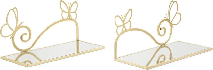 Mauro Ferretti BEDKAST ZIJKANT VLINDER SET 2 STUKS CM 41 5X18X21