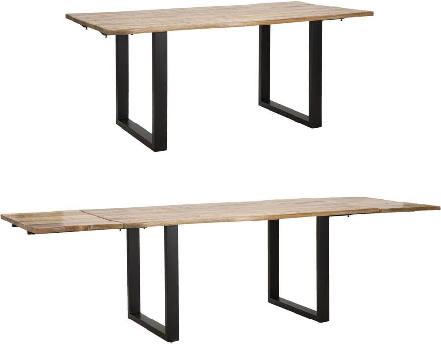 Mauro Ferretti EETTAFELRAND -UITSCHUIFBAAR- CM 180X90X77-TOTALE LENGTE 280 (MANGOHOUT)