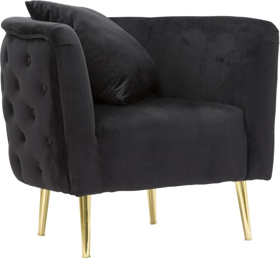 Mauro Ferretti FAUTEUIL BUCAREST ZWART CM 76x74x71