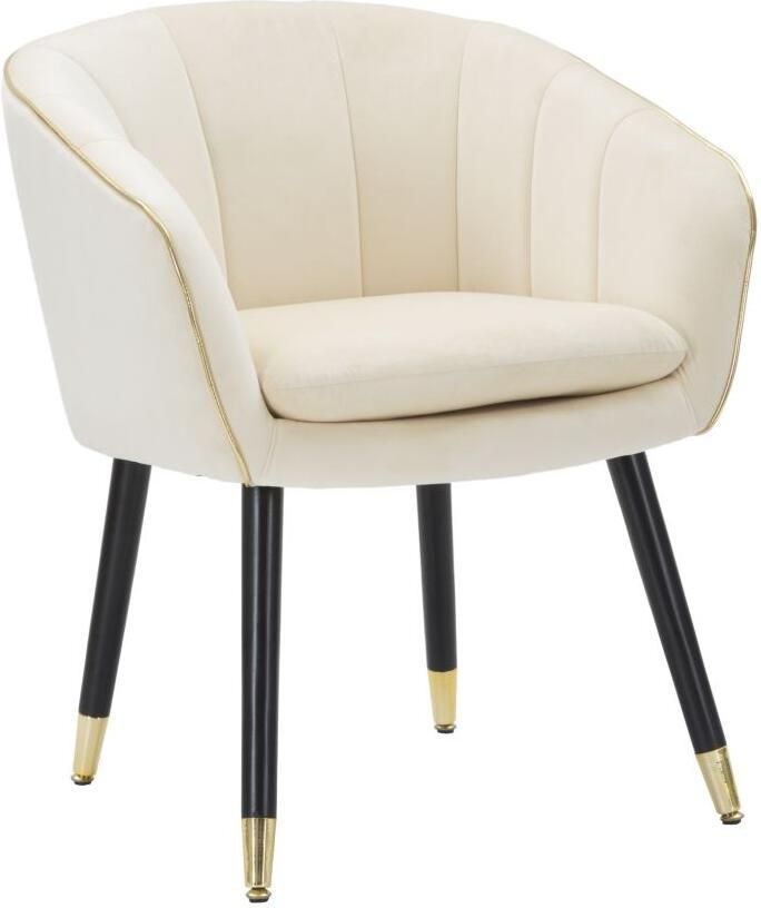 Mauro Ferretti FAUTEUIL PARIJS CREMA GOUD CM 62X58X78