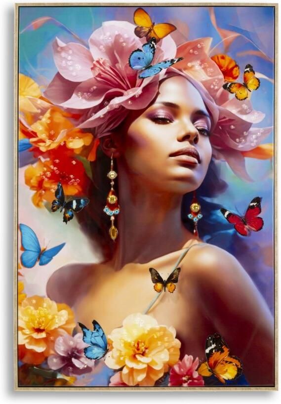 Mauro Ferretti GESCHILDERD OP DOEK GELAKT MARTY MET LIJST -B- CM 62X4X92