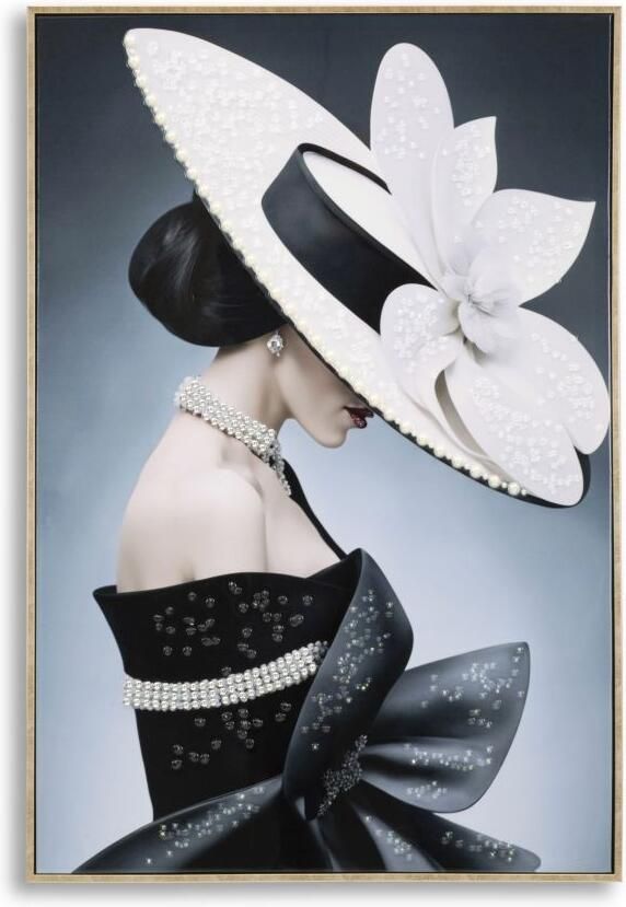 Mauro Ferretti GESCHILDERD OP DOEK GELAKT MARTY MET LIJST -H- CM 62X4X92