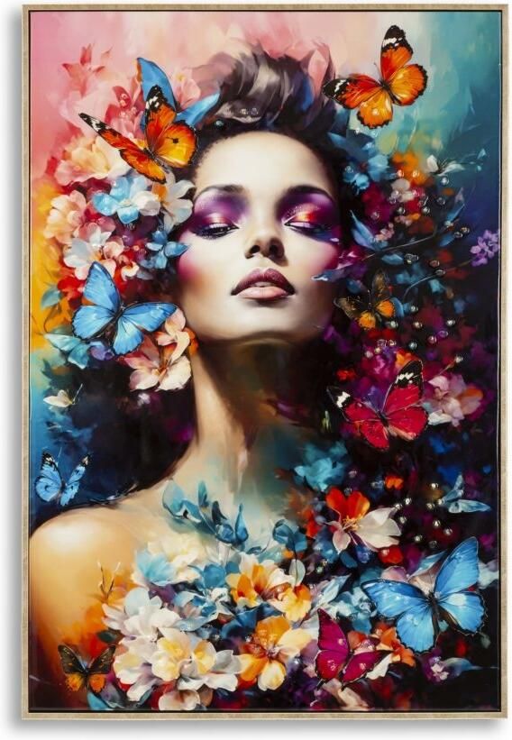 Mauro Ferretti GESCHILDERD OP DOEK GELAKT MARTY MET LIJST -H- CM 62X4X92