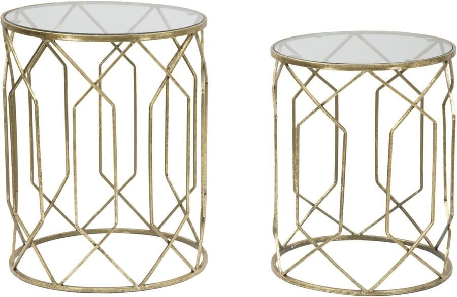 Mauro Ferretti KLEINE TAFELS TUNISI PAAR Ø 42X53-38X47