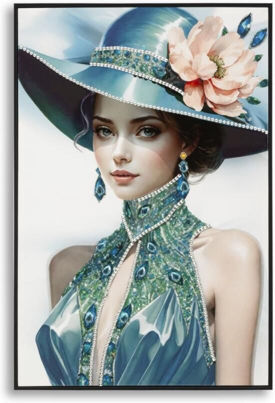 Mauro Ferretti SCHILDERIJ OP DOEK GELAKT PAM MET LIJST -B- CM 62X4X92