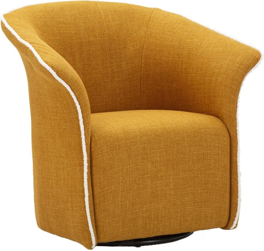 Mauro Ferretti SENAPE SIENA DRAAIFAUTEUIL CM 83 5x66x80 (ZITHOOGTE: CM 42 )