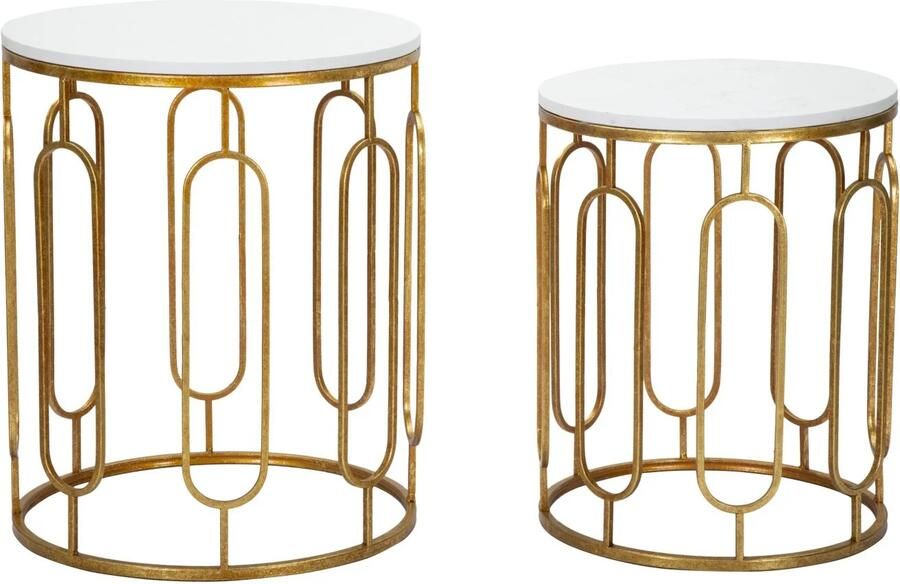 Mauro Ferretti TAFEL TORY MARMER PAAR CM 46X55-39X48