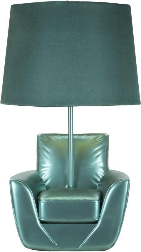Mauro Ferretti TAFELLAMP MIDDEN EEUW TURQUOISE CM Ø 26X43