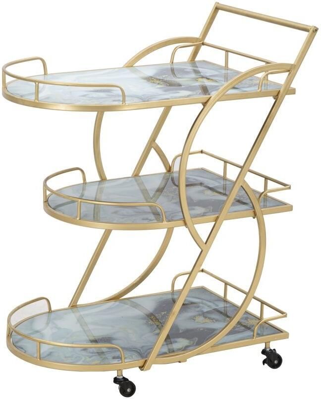 Mauro Ferretti TROLLEY MARMER GLAS MIX CM71X45 5X84 5