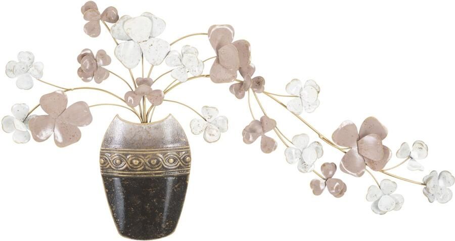 Mauro Ferretti VAAS MET IJZEREN WANDPANEEL NIEUW CM 87 5X6X46