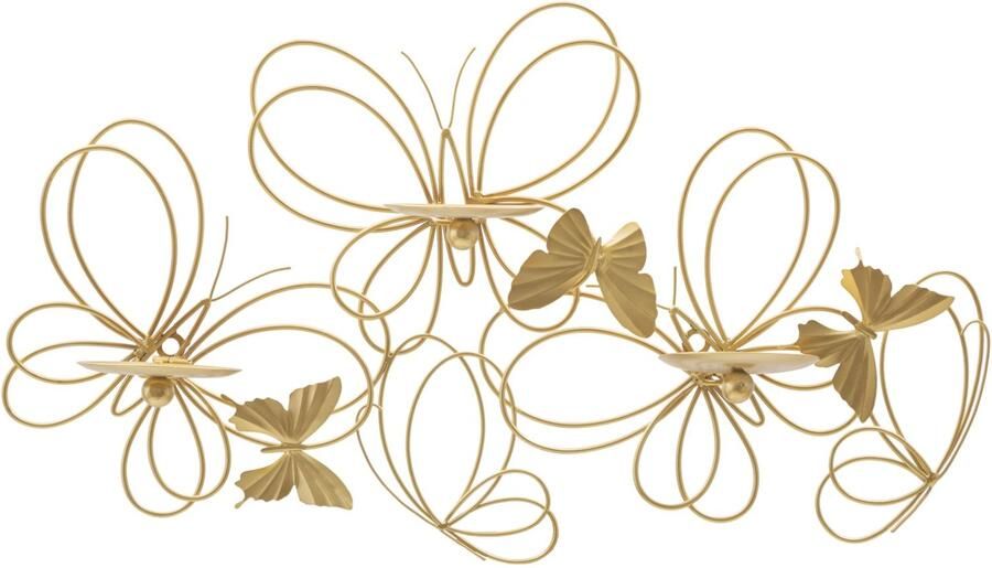 Mauro Ferretti WAND KANDELAAR VLINDERS CM 61X12X34