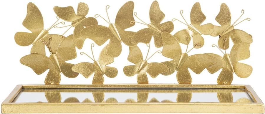 Mauro Ferretti WAND NACHTKASTJE PLANK VLINDERS SET 2 STUKS CM 43X19 2X16 5