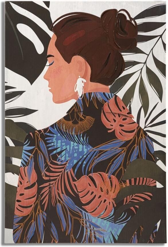 Mauro Ferretti WANDBEDRUKKING SCHILDERIJ LADY JUNGLE -B- CM 80X2 8X120