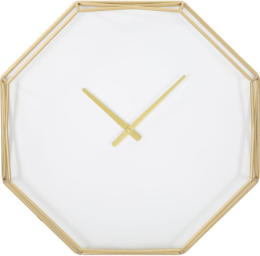 Mauro Ferretti WANDKLOK GOUDKLEURIG ACHTHOEKIG CM 56X6 5X56