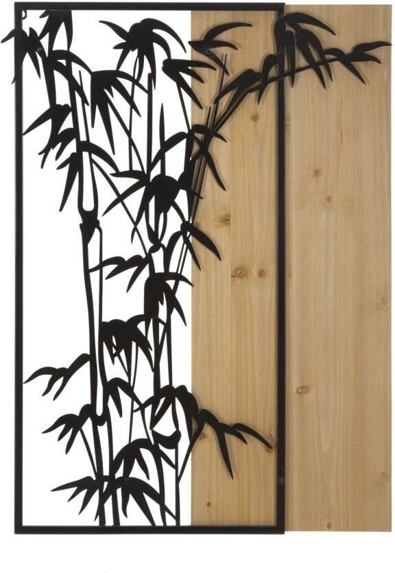 Mauro Ferretti WANDPANEEL BAMBOE IJZER EN HOUT CM 58X2X80
