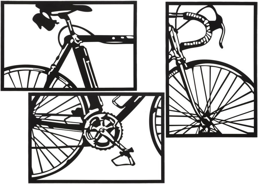 Mauro Ferretti WANDPANEEL FIETSSET 3 STUKS CM 40X1 3X60 (ENKEL FORMAAT)