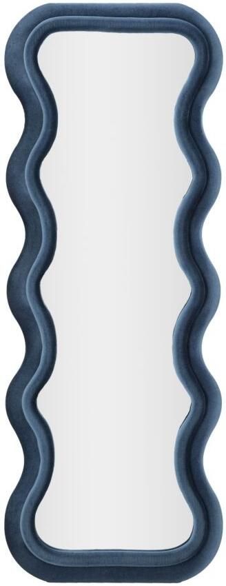 Mauro Ferretti WANDSPIEGEL EMILY BLAUW FLUWEEL CM 60X6X160