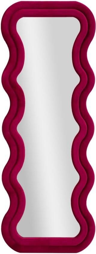 Mauro Ferretti WANDSPIEGEL EMILY VELVET FUCHSIA CM 60X6X160 ( AFMETING BINNENSPIEGEL CM 42X144)