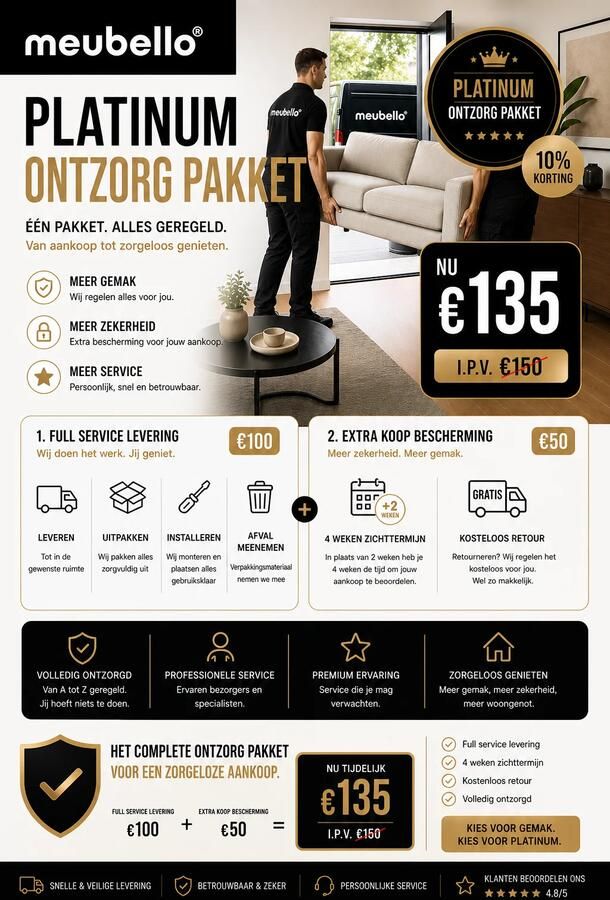 Meubello Services Platinum ontzorg pakket