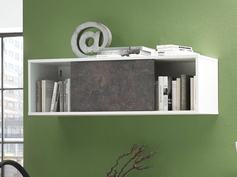 Mobistoxx Boekenkast met schuifdeuren ALTO 1 vak wit/beton online kopen