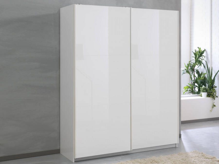 Mobistoxx Kast SALSA hoogglans wit 2 schuifdeuren 148 cm deuren hoogglans wit online kopen