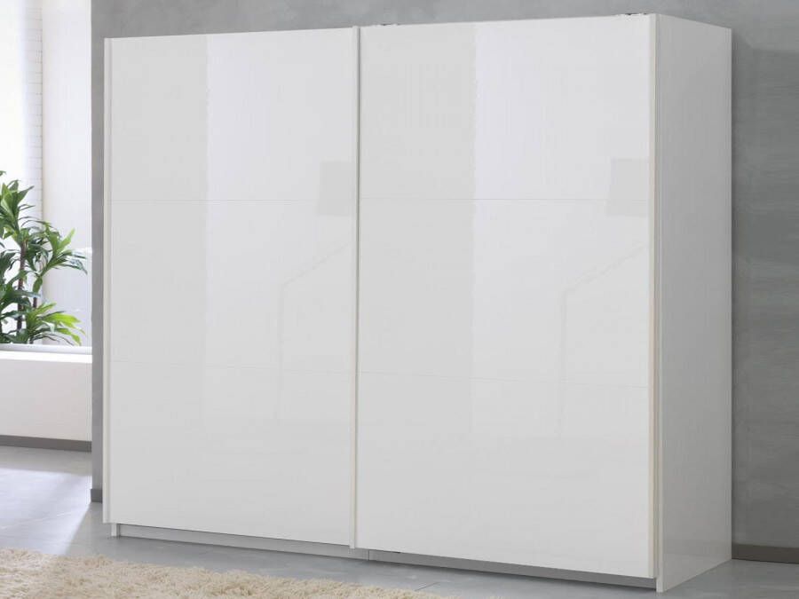 Mobistoxx Kast SALSA hoogglans wit 2 schuifdeuren 263 cm deuren hoogglans wit online kopen
