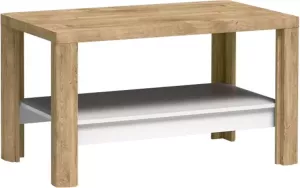 Mobistoxx Rechthoekige salontafel LIVOCO 110 cm ribbec eik wit