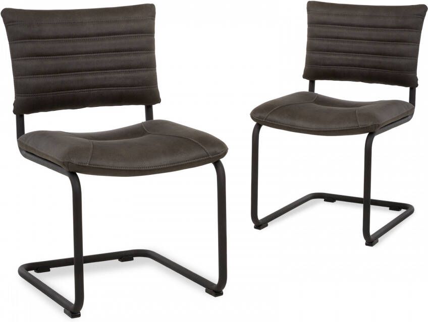 Mobistoxx Set van 2 stoelen LUTTI antraciet online kopen