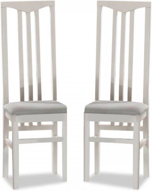 Mobistoxx Set van 2 stoelen LUXOR wit/zilver online kopen