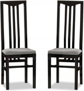 Mobistoxx Set van 2 stoelen LUXOR zwart zilver