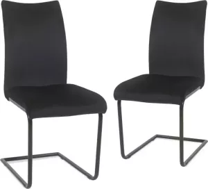 Mobistoxx Set van 2 stoelen PEDRI zwart