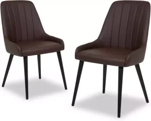 Mobistoxx Set van 2 stoelen PIRELI donkerbruin